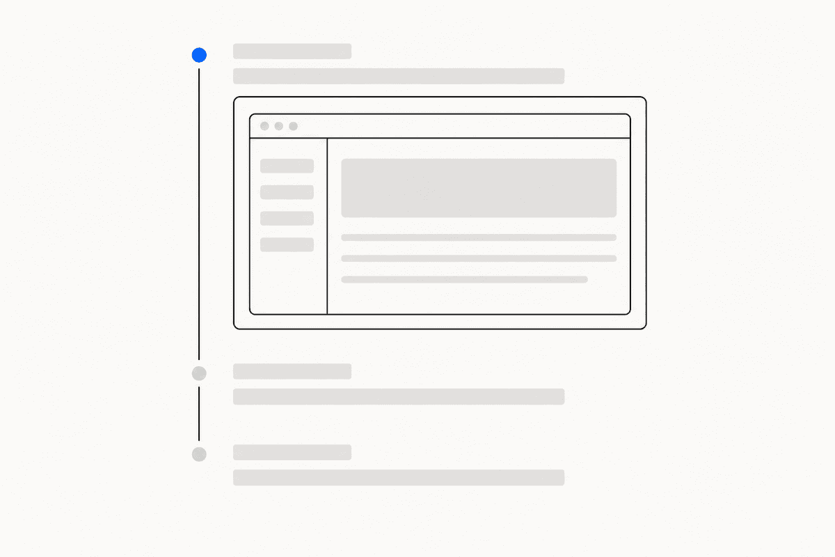 A changelog entry with a framed feature screenshot beside the release text