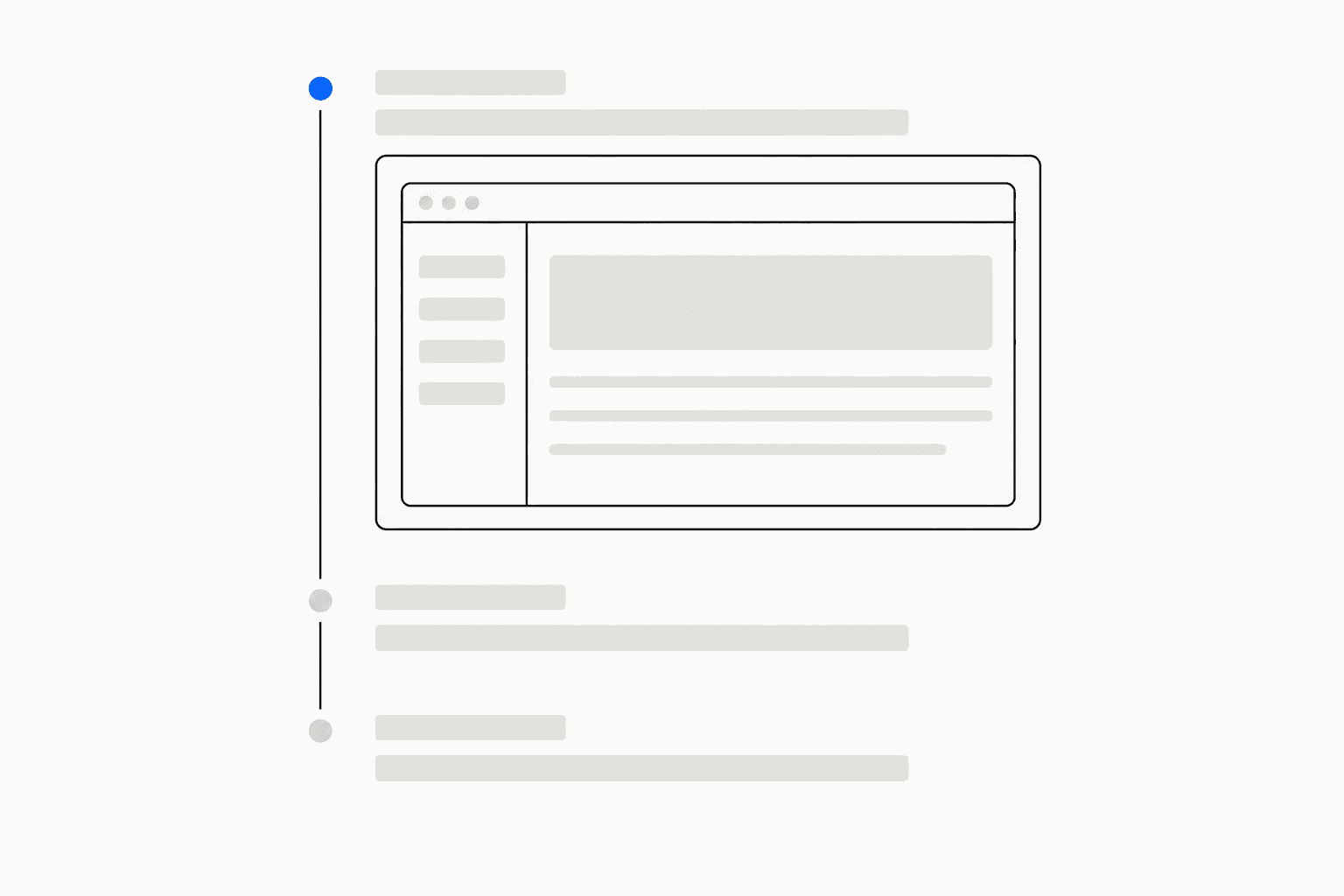 A changelog entry with a framed feature screenshot beside the release text