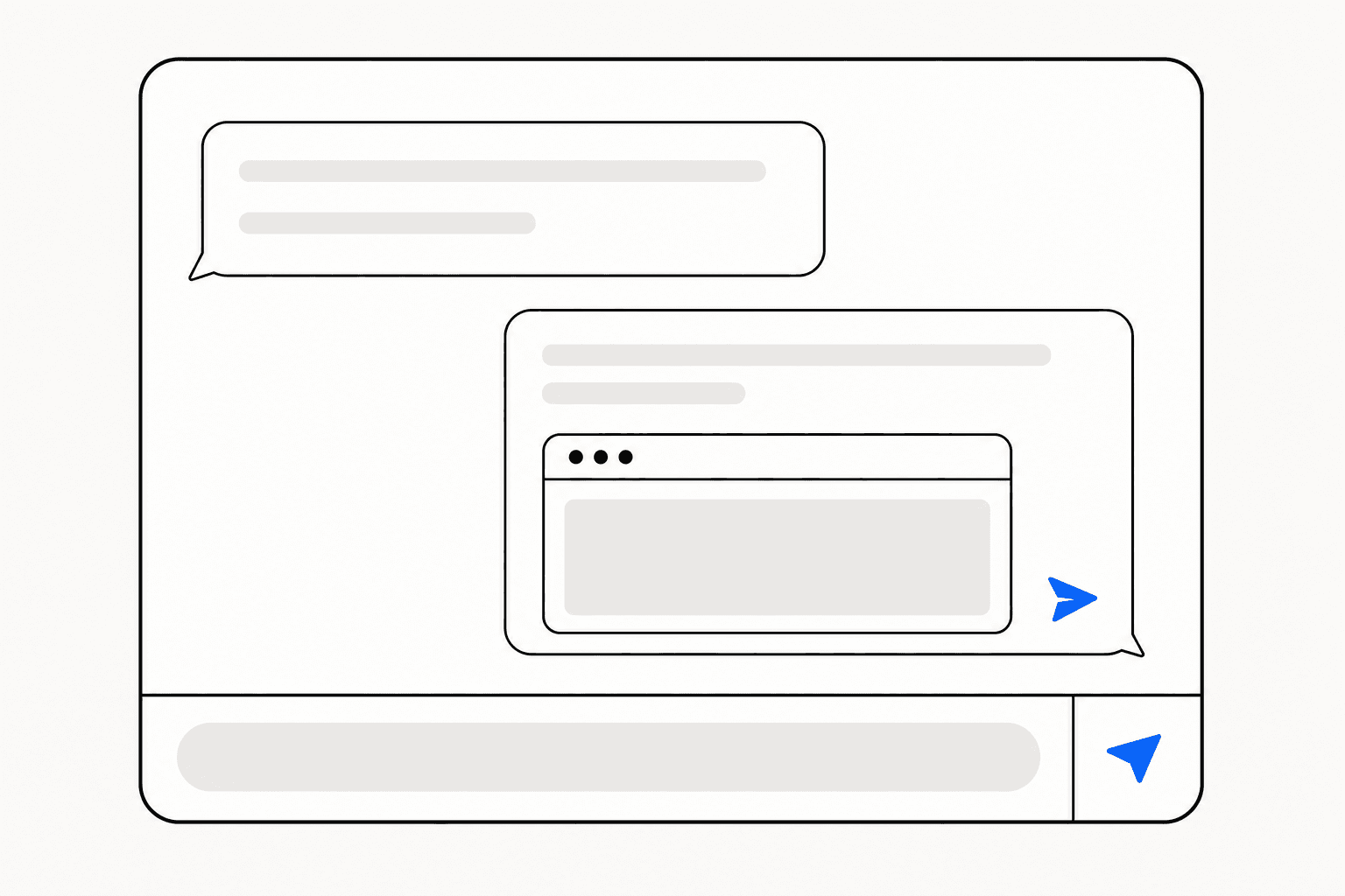 A support reply mockup with a numbered, annotated screenshot
